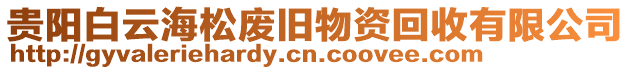 貴陽白云海松廢舊物資回收有限公司