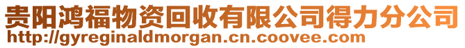 貴陽鴻福物資回收有限公司得力分公司
