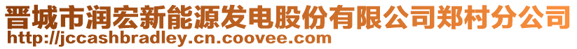 晋城市润宏新能源发电股份有限公司郑村分公司