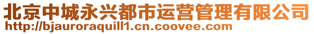 北京中城永興都市運(yùn)營(yíng)管理有限公司