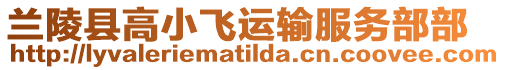 蘭陵縣高小飛運輸服務部部