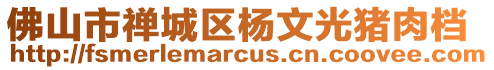 佛山市禪城區(qū)楊文光豬肉檔