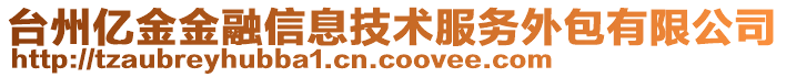 臺(tái)州億金金融信息技術(shù)服務(wù)外包有限公司