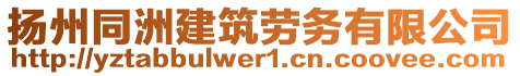 揚(yáng)州同洲建筑勞務(wù)有限公司