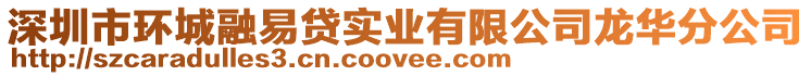 深圳市環城融易貸實業有限公司龍華分公司