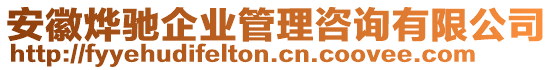 安徽燁馳企業(yè)管理咨詢有限公司