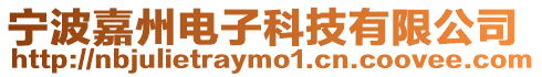 寧波嘉州電子科技有限公司