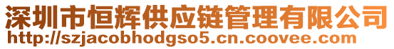 深圳市恒輝供應鏈管理有限公司