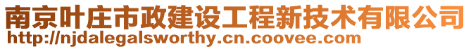 南京葉莊市政建設(shè)工程新技術(shù)有限公司