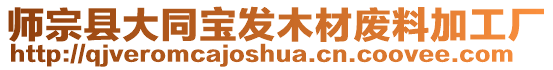 師宗縣大同寶發(fā)木材廢料加工廠