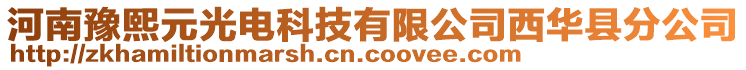 河南豫熙元光電科技有限公司西華縣分公司