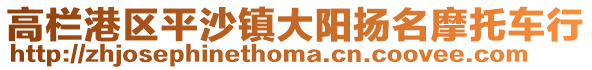 高欄港區平沙鎮大陽揚名摩托車行