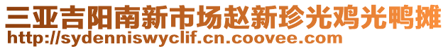 三亞吉陽南新市場趙新珍光雞光鴨攤