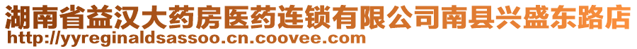 湖南省益漢大藥房醫(yī)藥連鎖有限公司南縣興盛東路店