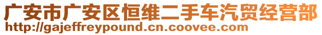 廣安市廣安區(qū)恒維二手車汽貿(mào)經(jīng)營部