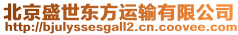 北京盛世東方運輸有限公司