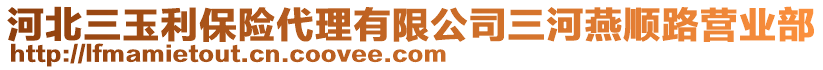 河北三玉利保險(xiǎn)代理有限公司三河燕順路營(yíng)業(yè)部