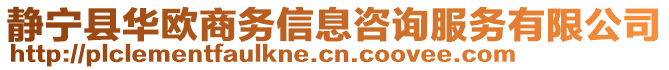 靜寧縣華歐商務(wù)信息咨詢服務(wù)有限公司