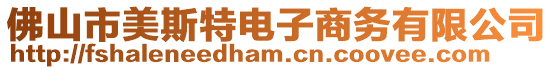 佛山市美斯特電子商務有限公司