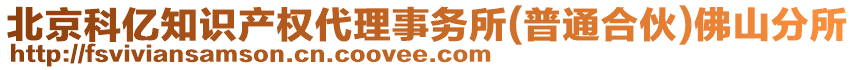 北京科億知識產(chǎn)權(quán)代理事務(wù)所(普通合伙)佛山分所