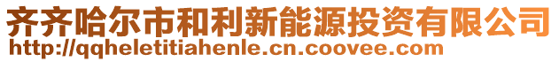 齊齊哈爾市和利新能源投資有限公司