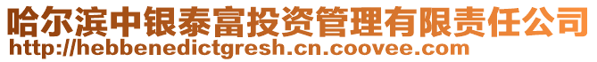 哈爾濱中銀泰富投資管理有限責(zé)任公司