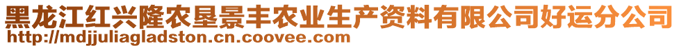 黑龍江紅興隆農(nóng)墾景豐農(nóng)業(yè)生產(chǎn)資料有限公司好運(yùn)分公司