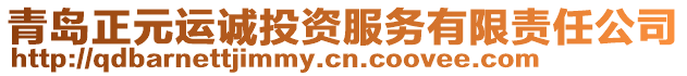 青島正元運誠投資服務(wù)有限責(zé)任公司