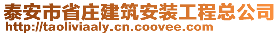泰安市省莊建筑安裝工程總公司