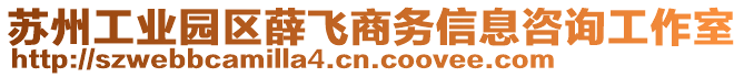 蘇州工業(yè)園區(qū)薛飛商務(wù)信息咨詢工作室