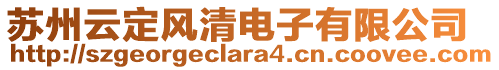 蘇州云定風(fēng)清電子有限公司