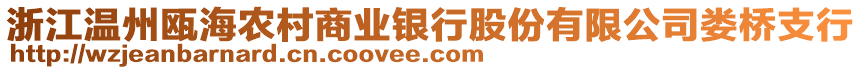浙江溫州甌海農村商業銀行股份有限公司婁橋支行
