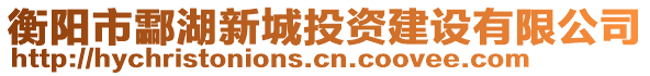 衡陽市酃湖新城投資建設(shè)有限公司