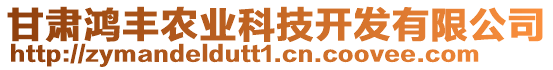 甘肅鴻豐農(nóng)業(yè)科技開發(fā)有限公司