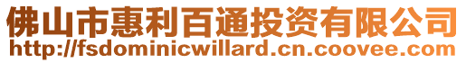 佛山市惠利百通投資有限公司