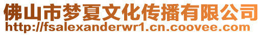 佛山市夢夏文化傳播有限公司
