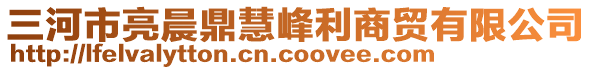 三河市亮晨鼎慧峰利商貿(mào)有限公司
