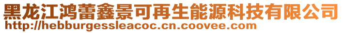 黑龍江鴻蕾鑫景可再生能源科技有限公司