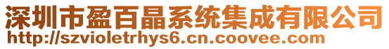 深圳市盈百晶系統(tǒng)集成有限公司