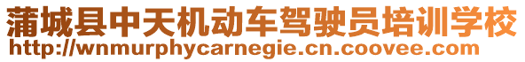 蒲城縣中天機(jī)動車駕駛員培訓(xùn)學(xué)校