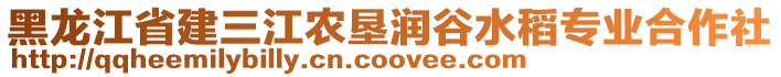 黑龍江省建三江農(nóng)墾潤谷水稻專業(yè)合作社