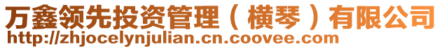 萬(wàn)鑫領(lǐng)先投資管理（橫琴）有限公司