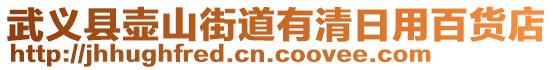 武義縣壺山街道有清日用百貨店