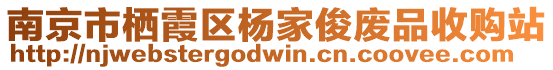 南京市棲霞區(qū)楊家俊廢品收購站