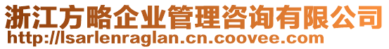 浙江方略企業管理咨詢有限公司