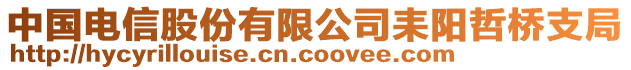 中國電信股份有限公司耒陽哲橋支局