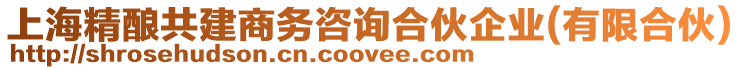 上海精釀共建商務(wù)咨詢(xún)合伙企業(yè)(有限合伙)