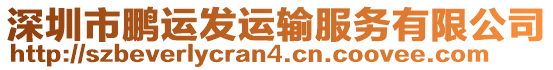 深圳市鵬運(yùn)發(fā)運(yùn)輸服務(wù)有限公司