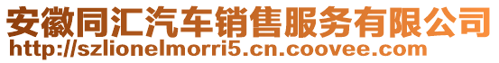 安徽同匯汽車銷售服務有限公司