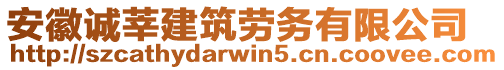 安徽誠莘建筑勞務有限公司